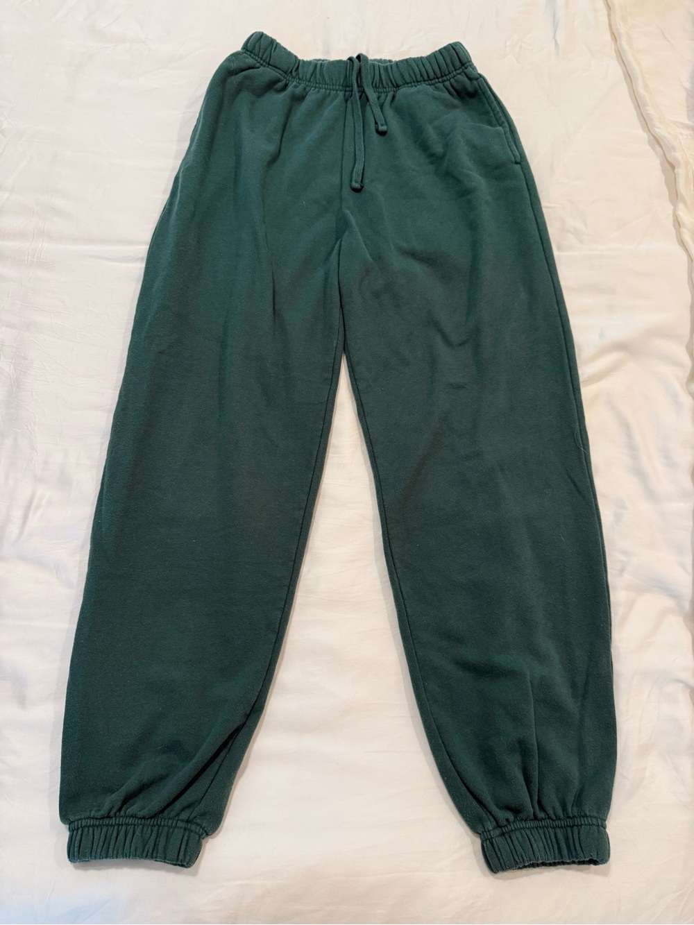GARAGE Green Drawstring Fleece Sweatpants
